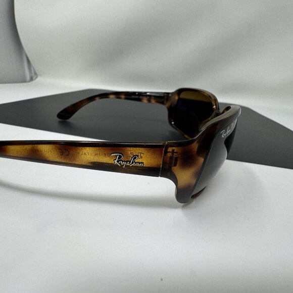 RAY BAN RB 4068 642/57 HAVANA Glass POLARIZED Lenses SUNGLASSES 60-17 - Picture 6 of 10